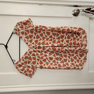 Maeve watermelon flowy top